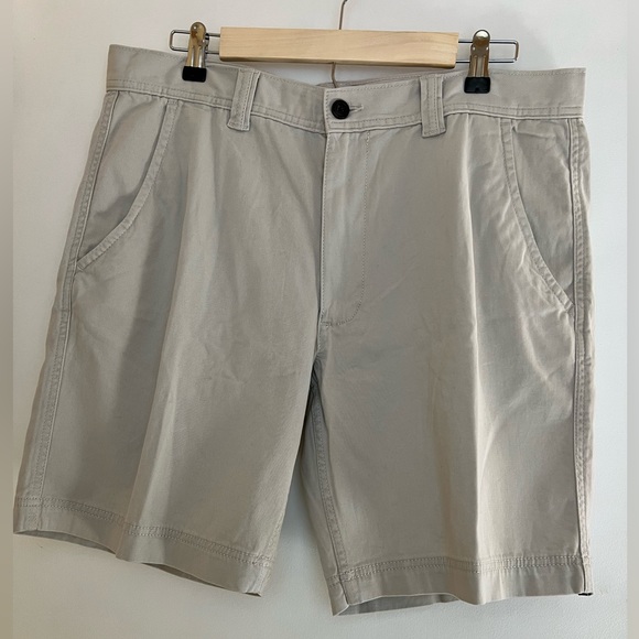 Short Cargo St John's Bay Beige Homme Taille 50 (big & Tall) - Entrejambe 25 Cm - Coton Stretch